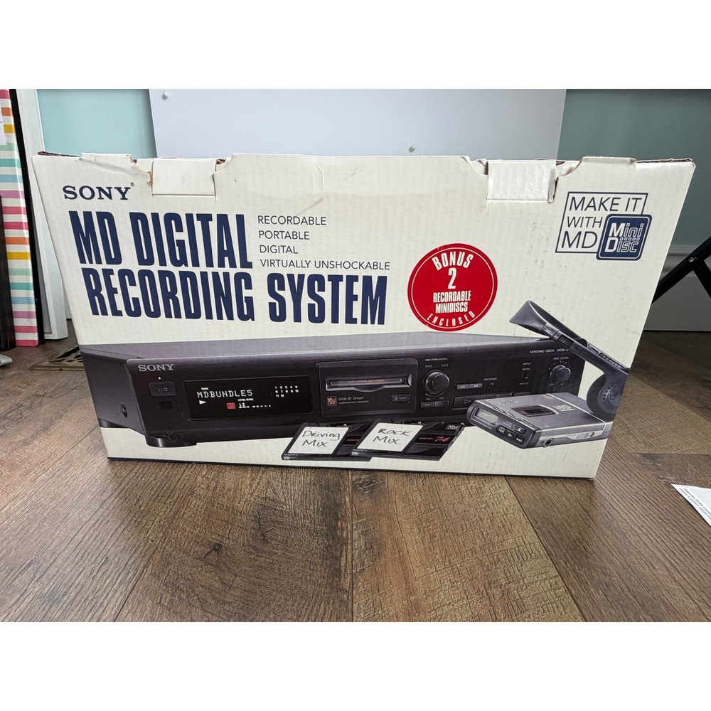 Sony MD Digital Recording System MDS-JE320 MZ-E40 Bundle Open Box Never Used